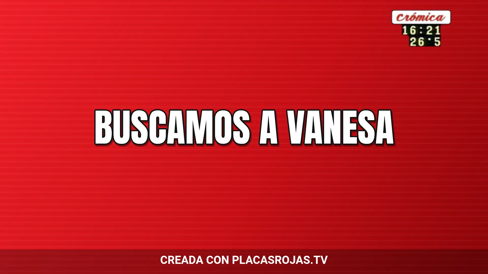 Buscamos a vanesa