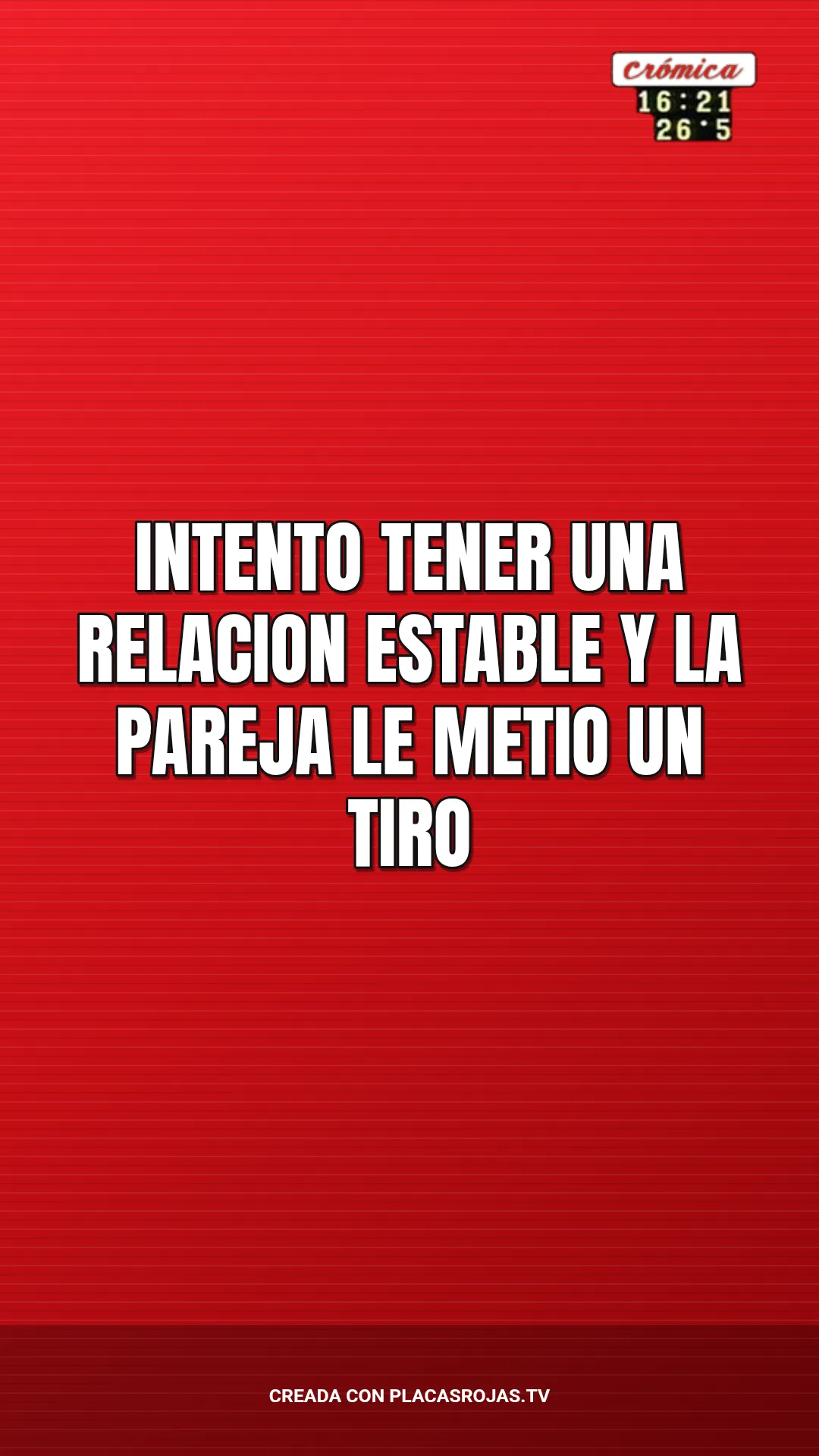 intento tener una relacion estable y la pareja le metio un tiro