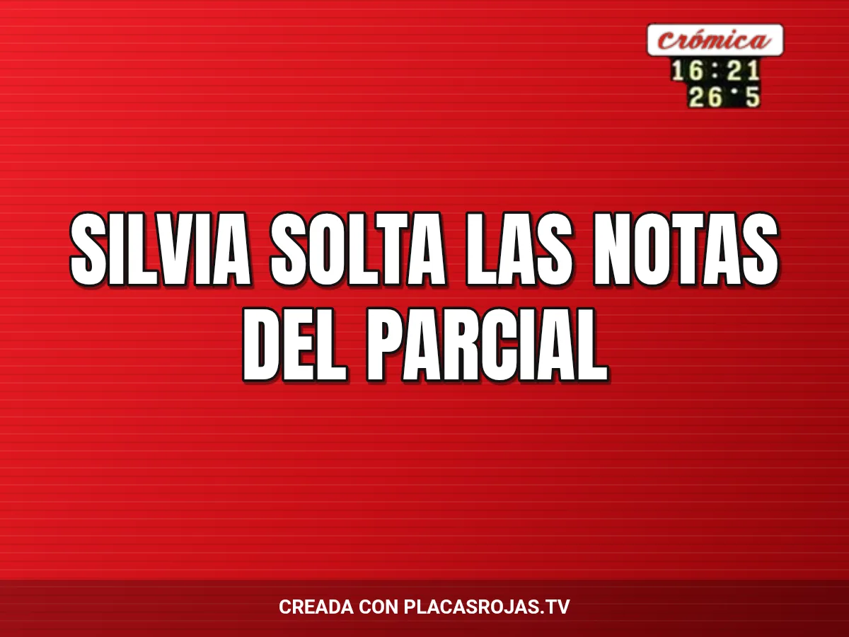 Silvia solta las notas del parcial